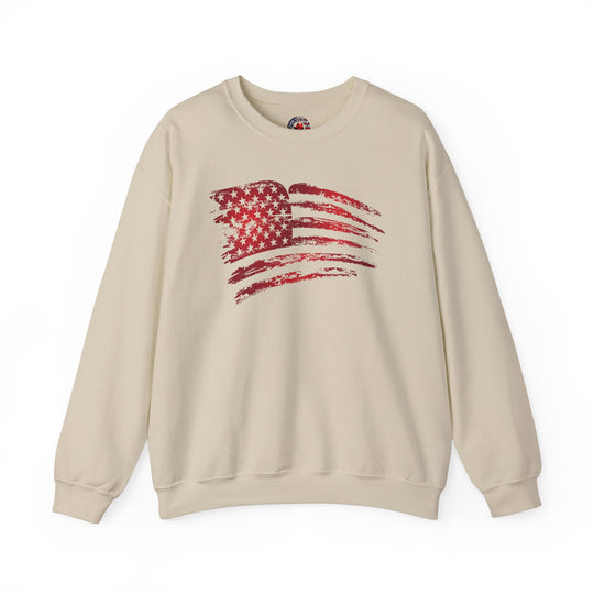 Red American Flag Crewneck Sweatshirt