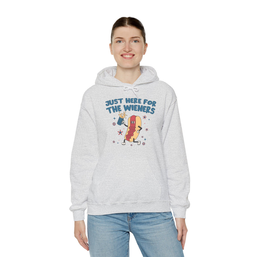 Just Here For The Wieners Hooded Sweatshirt