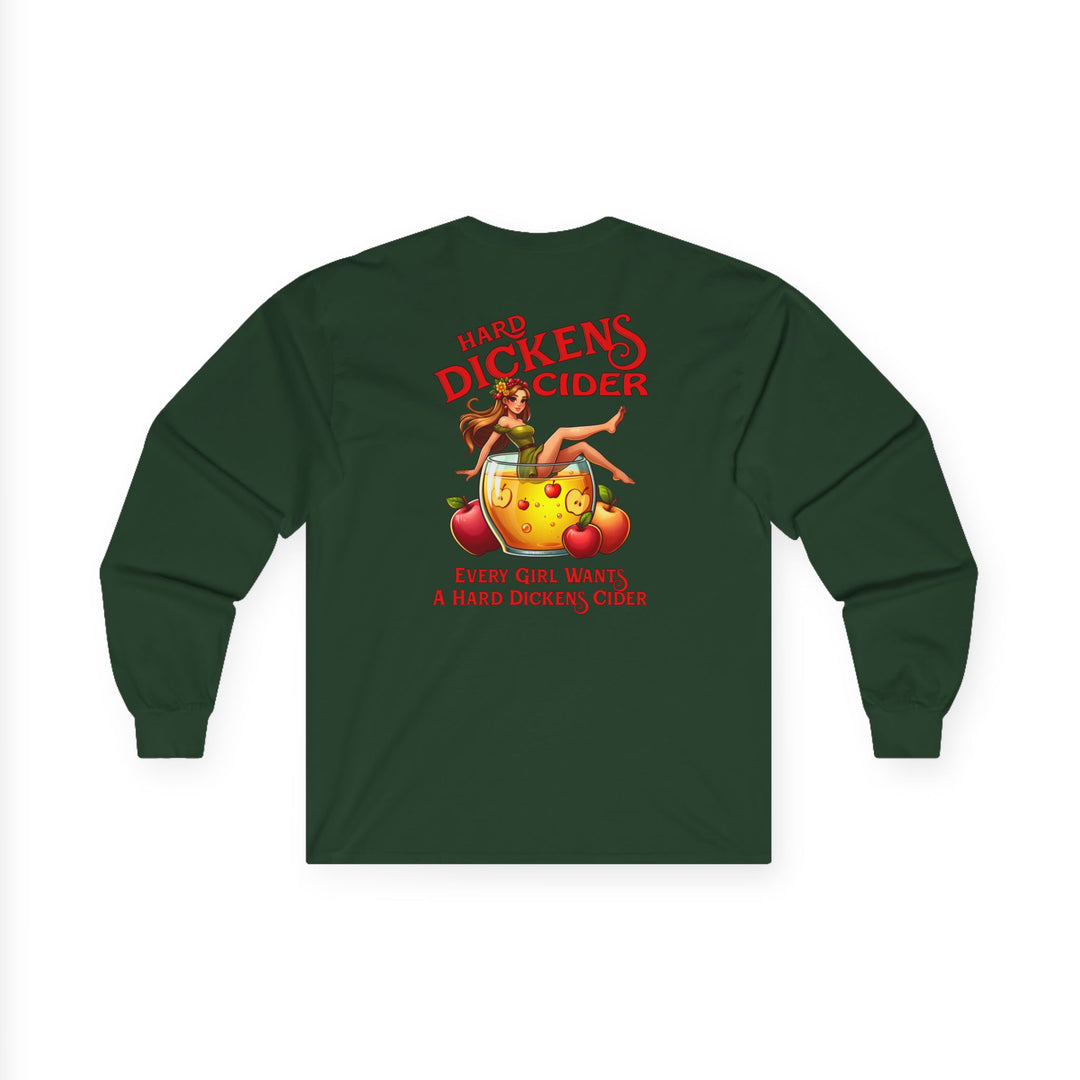 Hard Dickens Cider Front/Back Long Sleeve Tee