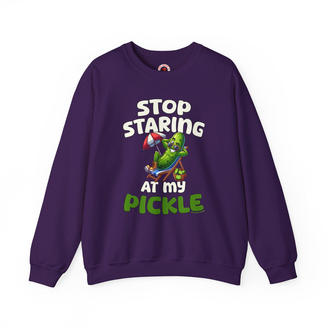 Stop Staring At My Pickle Crewneck Sweatshirt