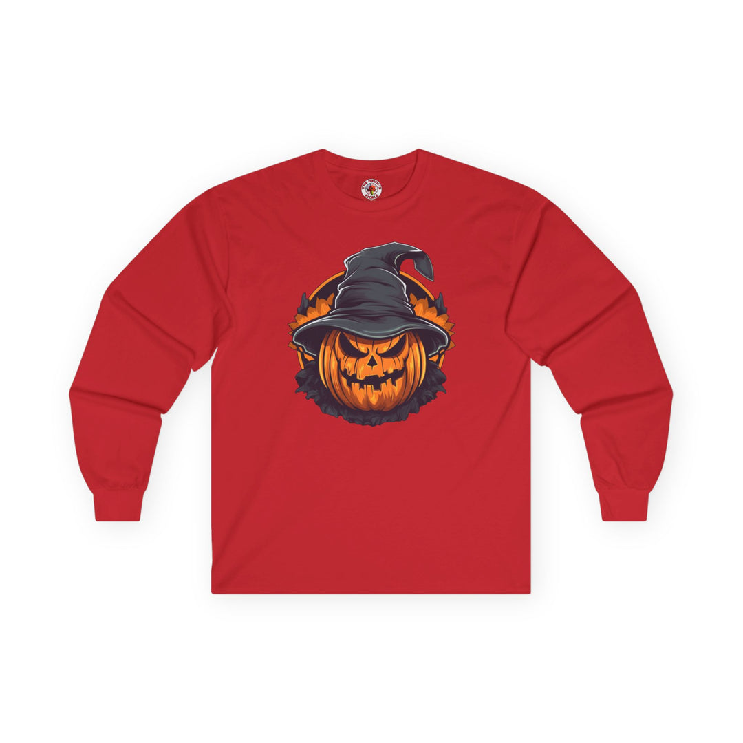 Scary Witch Pumpkin Halloween Long Sleeve Tee