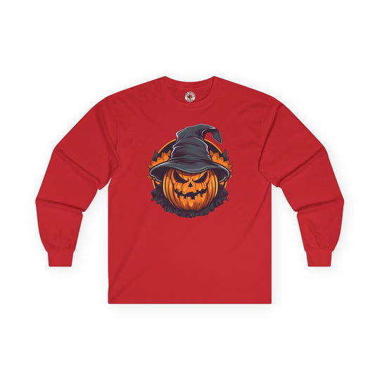 Scary Witch Pumpkin Halloween Long Sleeve Tee
