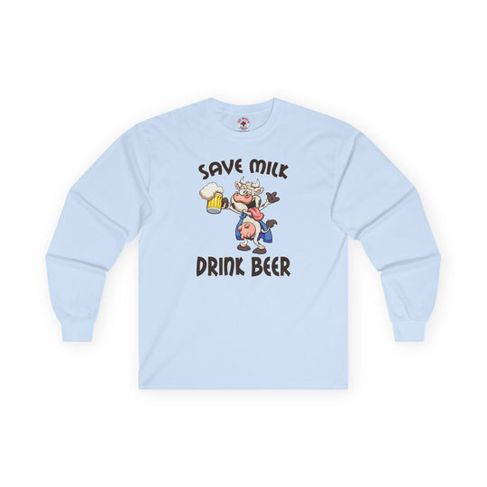 Save Milk Drink Beer Long Sleeve Tee