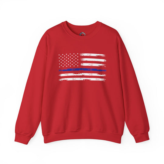 Thin Blue Line American Flag Crewneck Sweatshirt