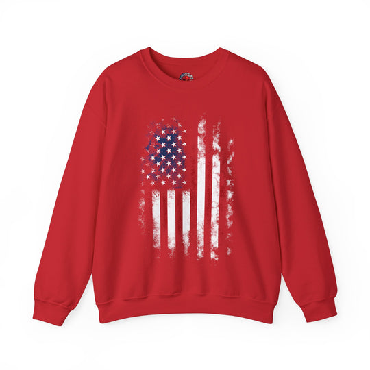 Distressed American Flag Crewneck Sweatshirt