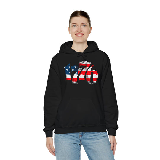 1776 American Flag Hooded Sweatshirt