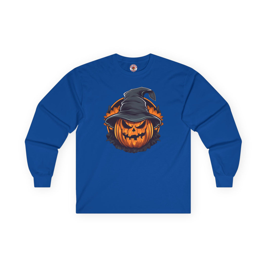 Scary Witch Pumpkin Halloween Long Sleeve Tee