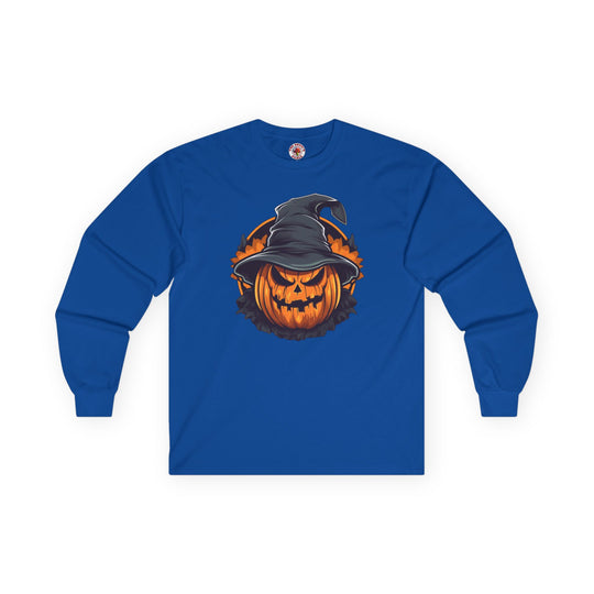 Scary Witch Pumpkin Halloween Long Sleeve Tee