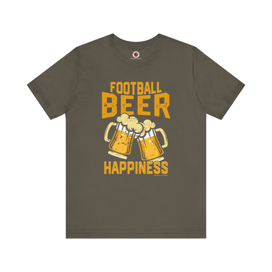 Football Beer and Happiness T-Shirt