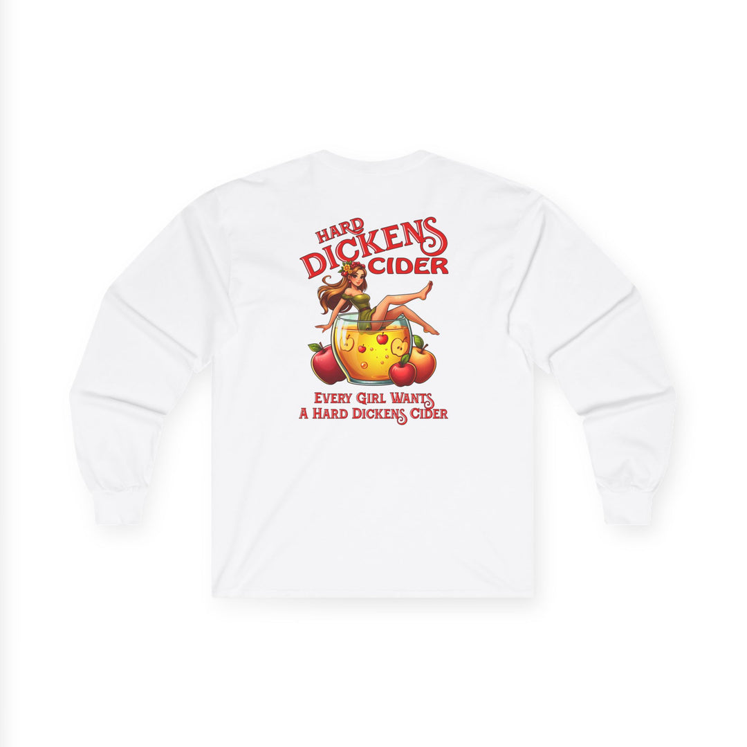 Hard Dickens Cider Front/Back Long Sleeve Tee