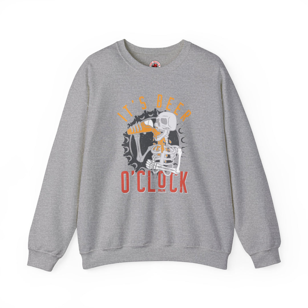 It's Beer O'Clock Skeleton Crewneck Sweatshirt