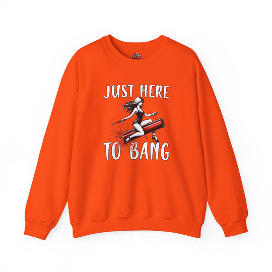 Just Here To Bang Firework Crewneck Sweatshirt