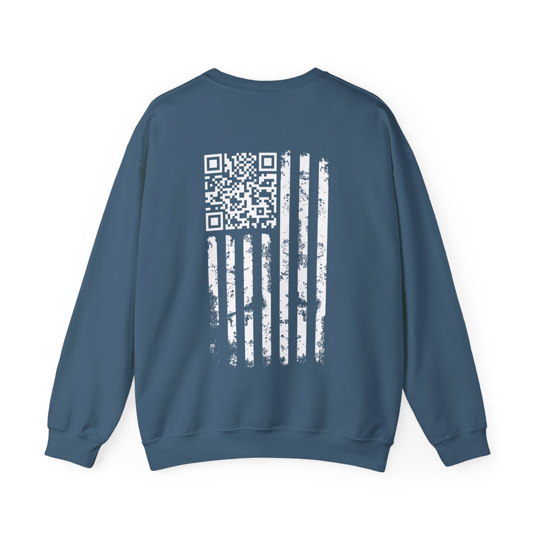 American Flag QR Code Crewneck Sweatshirt