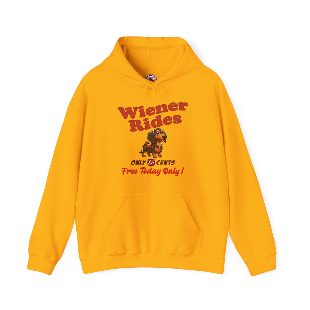 Free Wiener Rides Hooded Sweatshirt