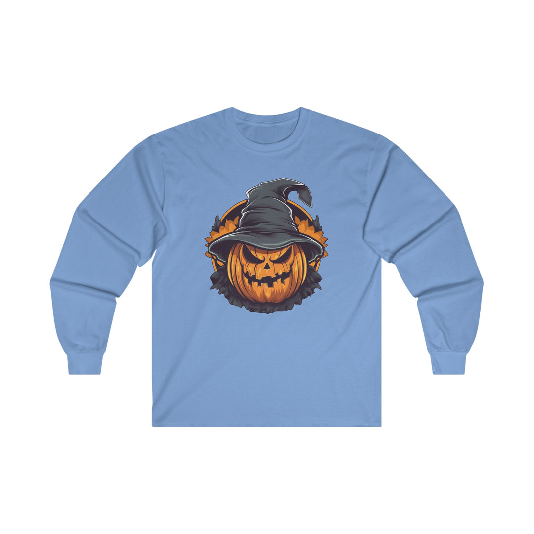 Scary Witch Pumpkin Halloween Long Sleeve Tee