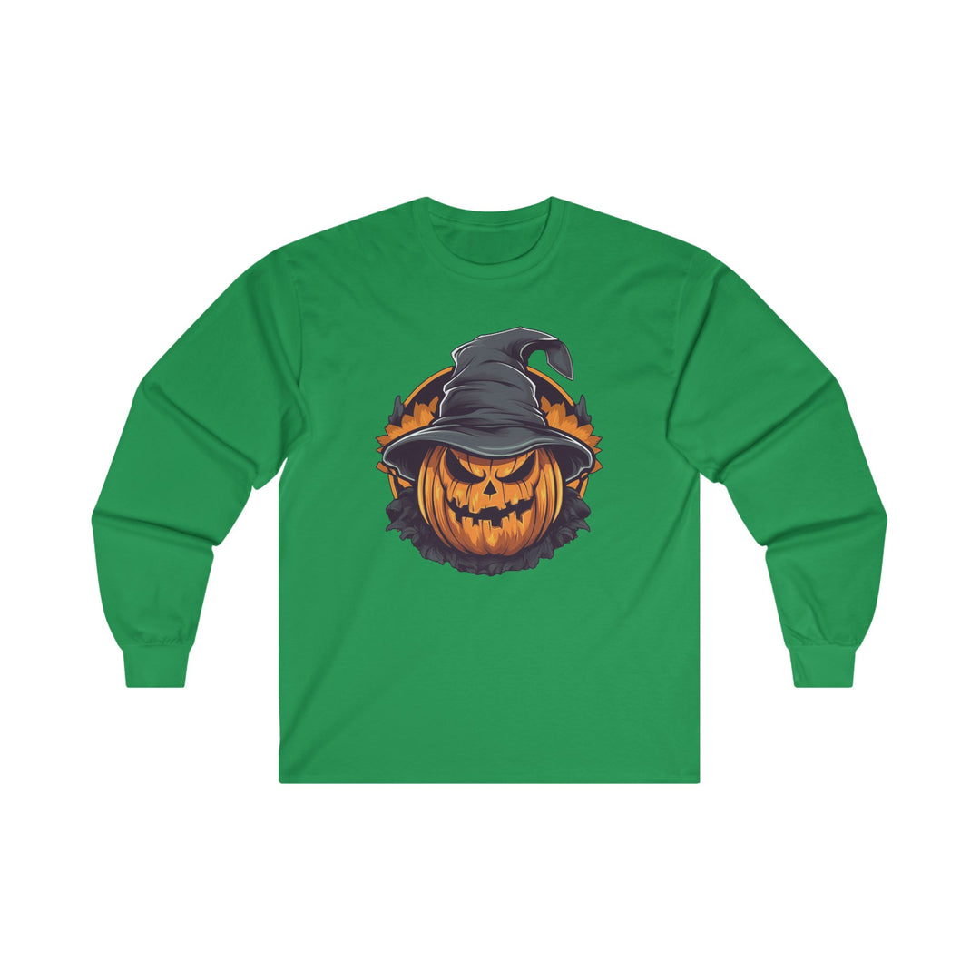 Scary Witch Pumpkin Halloween Long Sleeve Tee