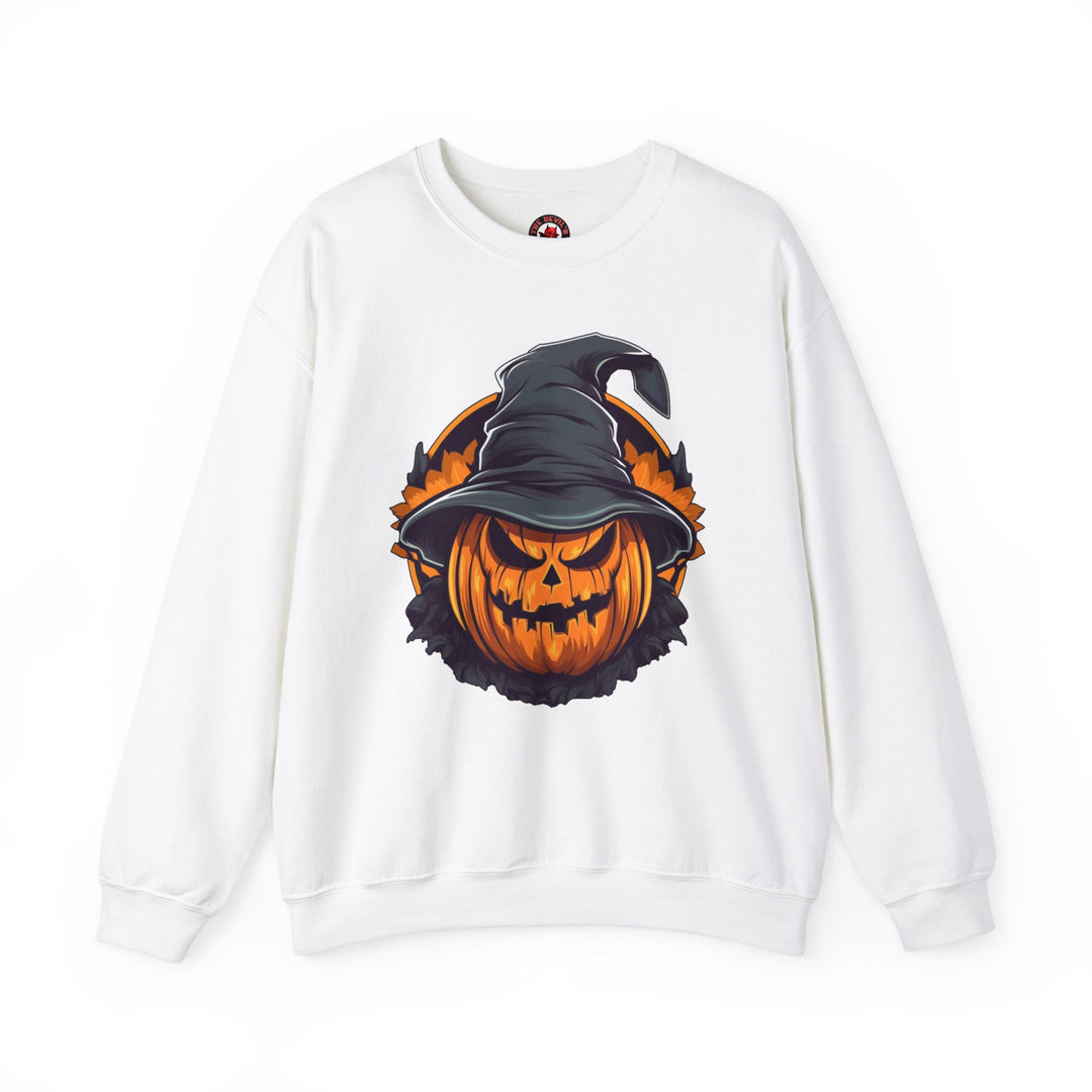 Scary Witch Pumpkin Halloween Crewneck Sweatshirt