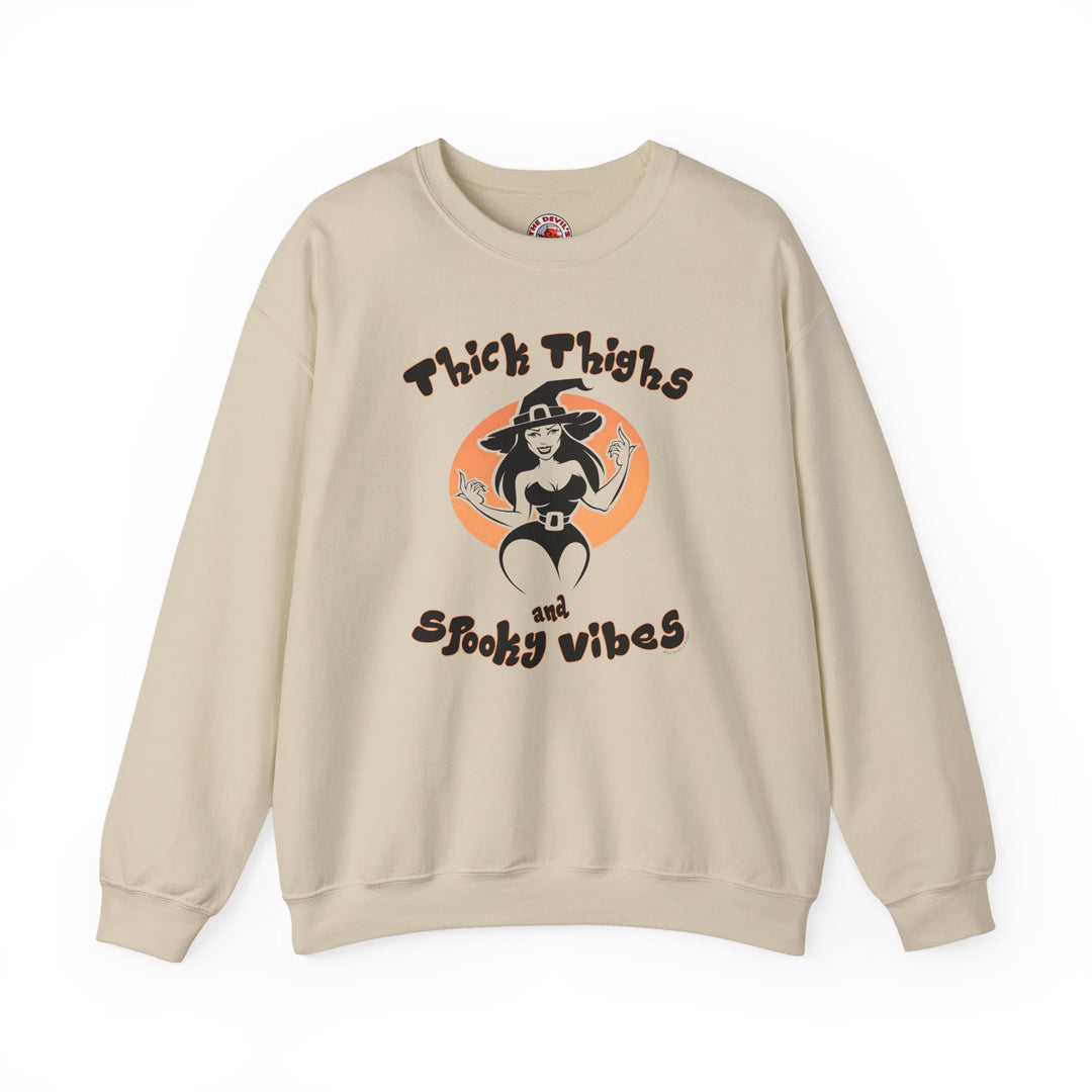Thick Thighs and Spooky Vibes Crewneck Sweatshirt