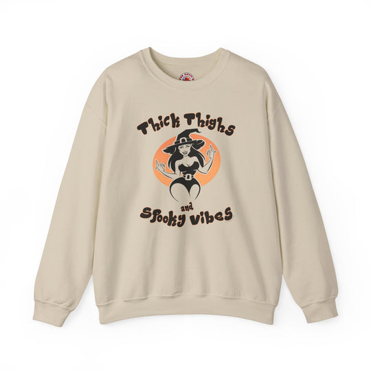 Thick Thighs and Spooky Vibes Crewneck Sweatshirt