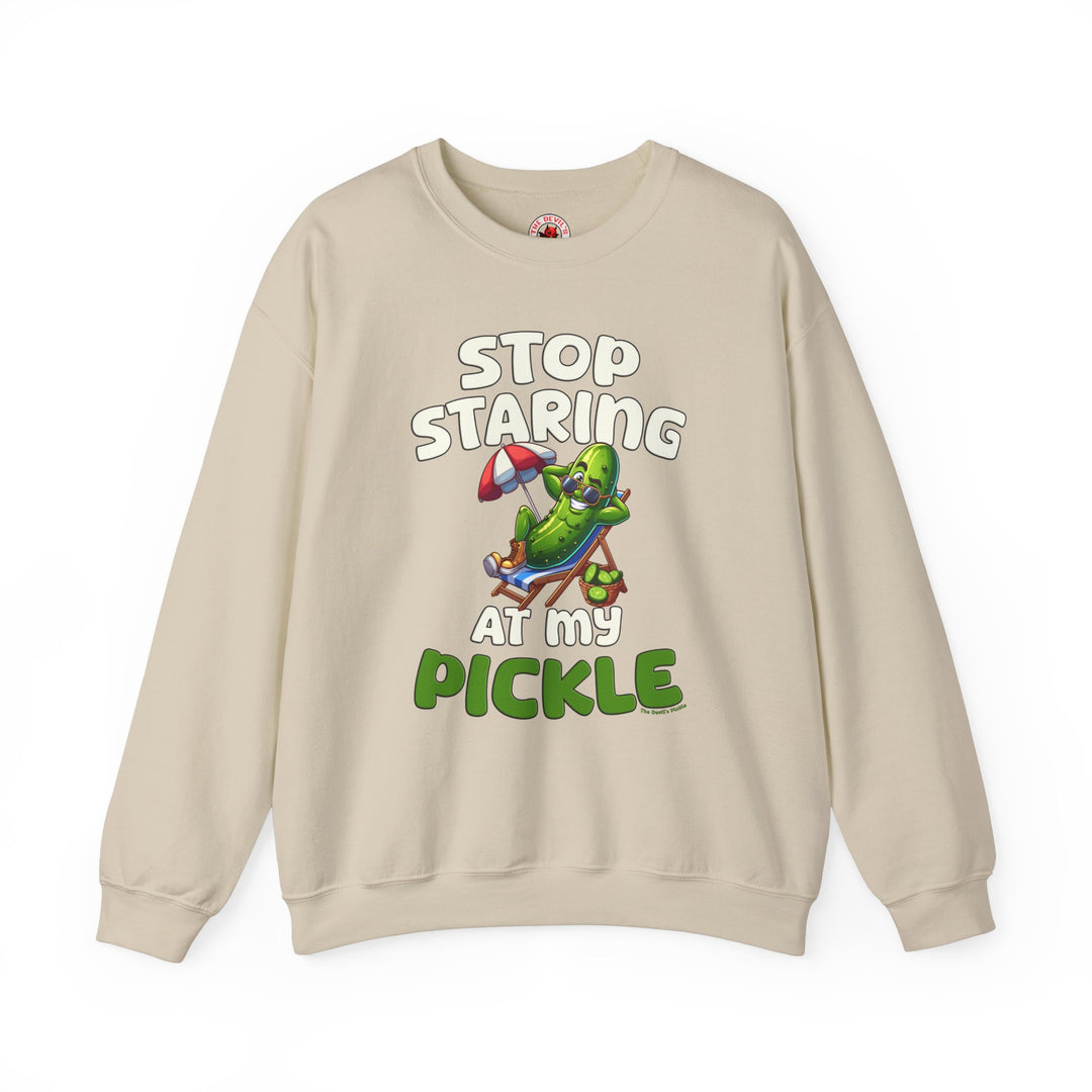 Stop Staring At My Pickle Crewneck Sweatshirt