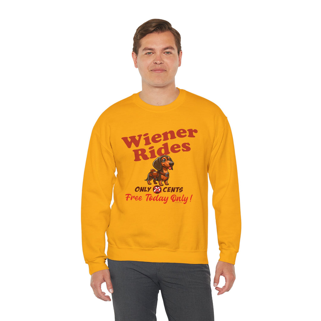 Free Wiener Rides Crewneck Sweatshirt