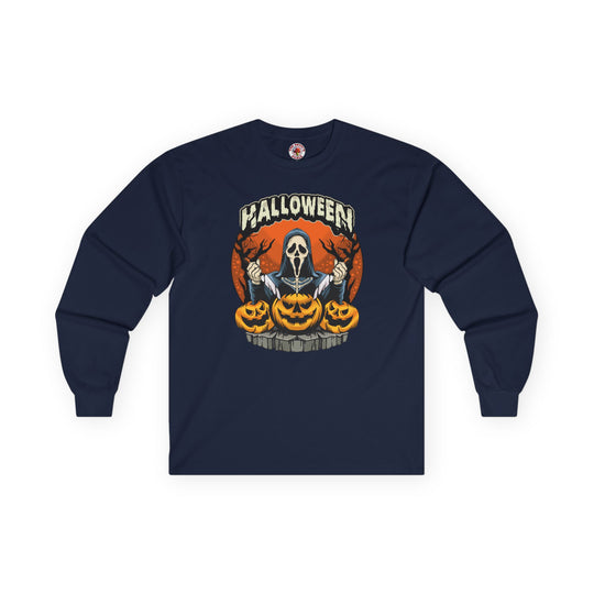 Screamer Killer Ghost Halloween Long Sleeve Tee