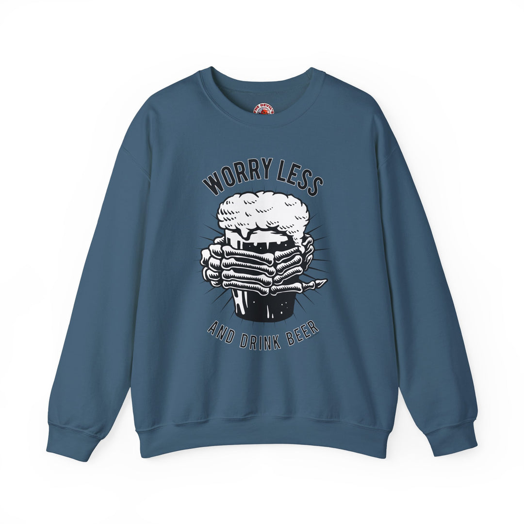 Worry Less and Drink Beer Crewneck Sweatshirt