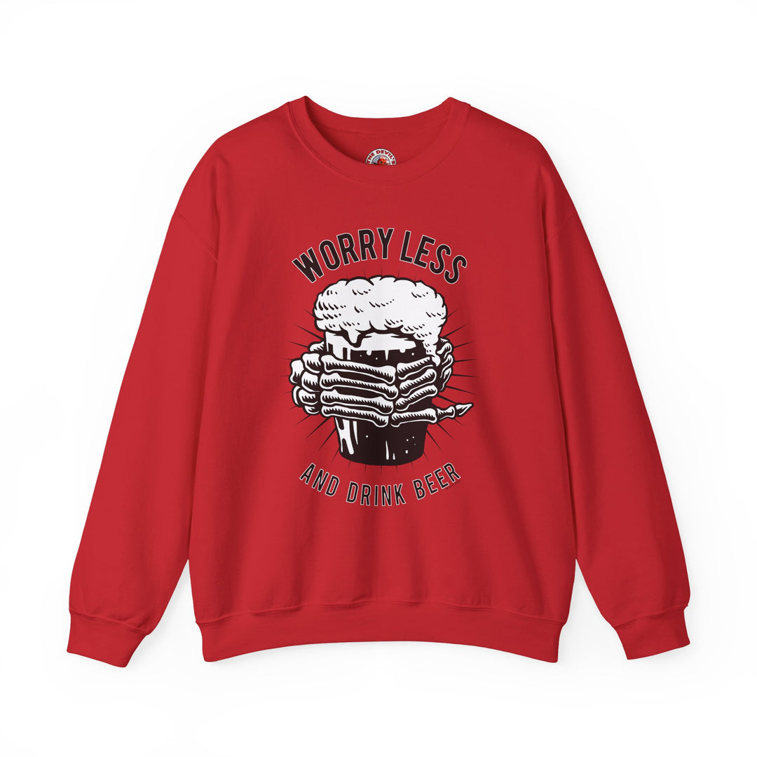Worry Less and Drink Beer Crewneck Sweatshirt