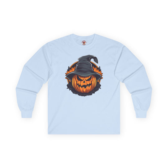 Scary Witch Pumpkin Halloween Long Sleeve Tee
