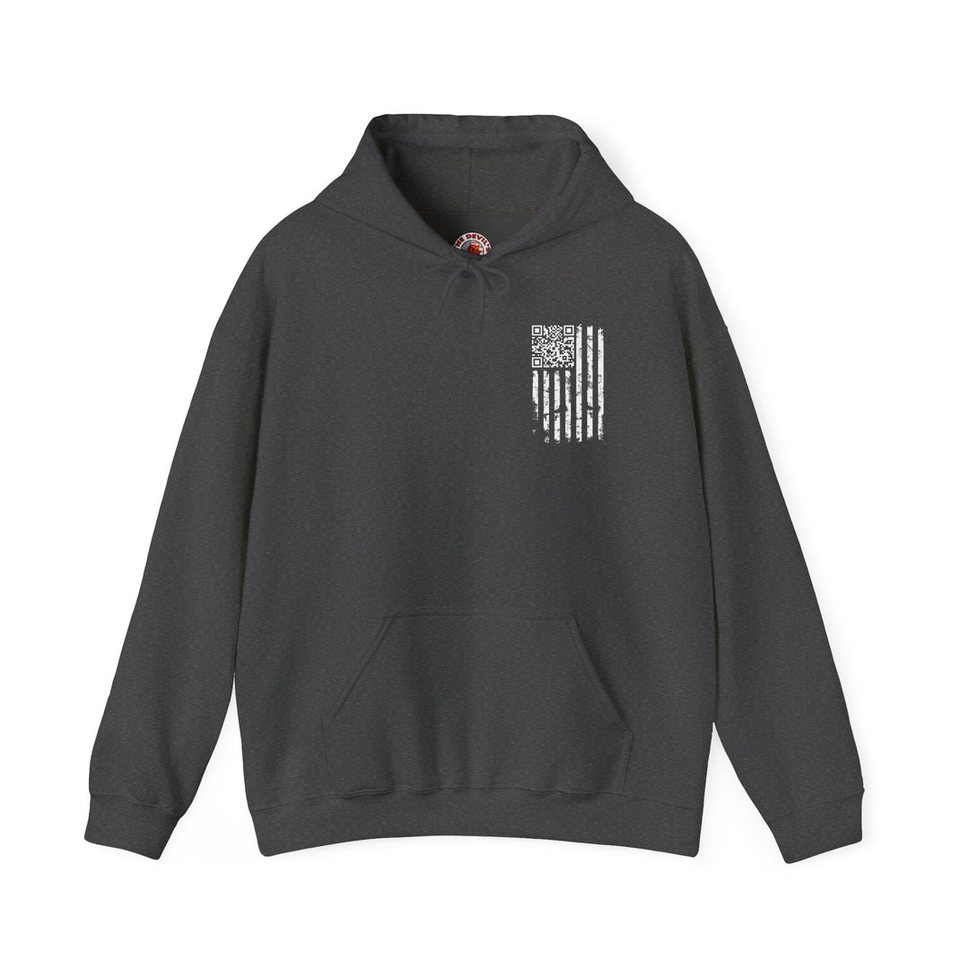 American Flag QR Code Hooded Sweatshirt