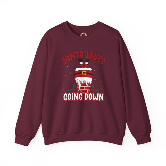 Santa Loves Going Down Crewneck Sweatshirt