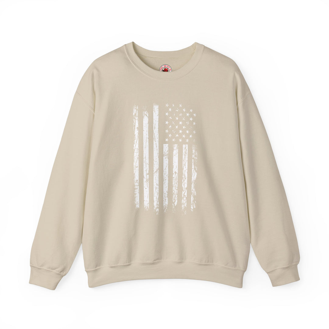 American Grunge Flag Crewneck Sweatshirt