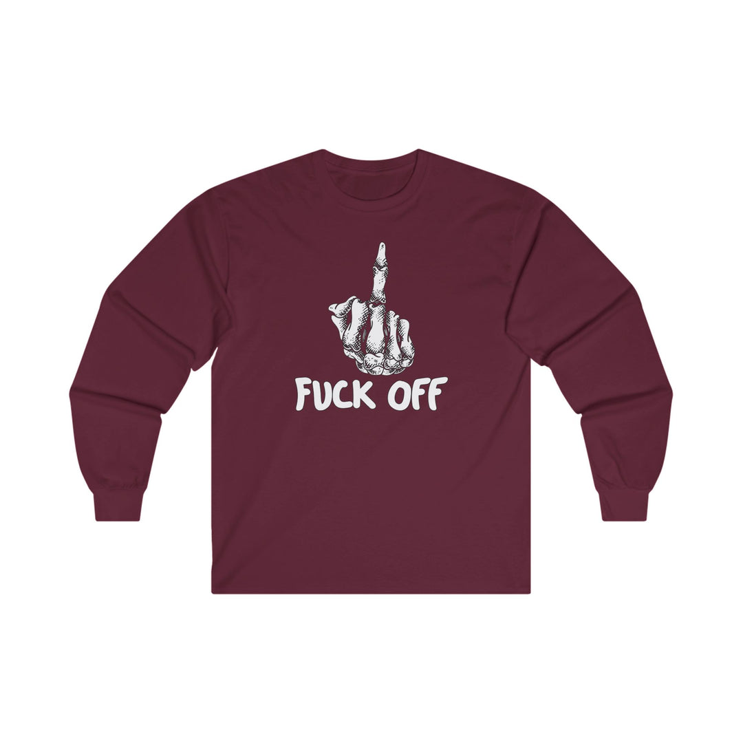 Fuck Off Finger Long Sleeve Tee