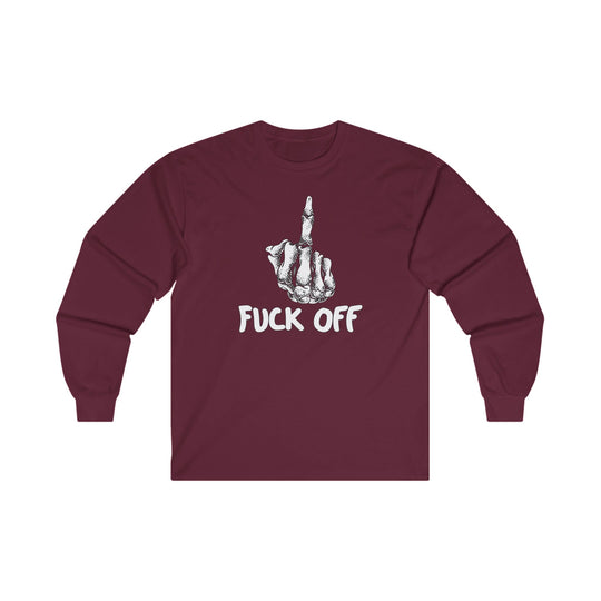 Fuck Off Finger Long Sleeve Tee