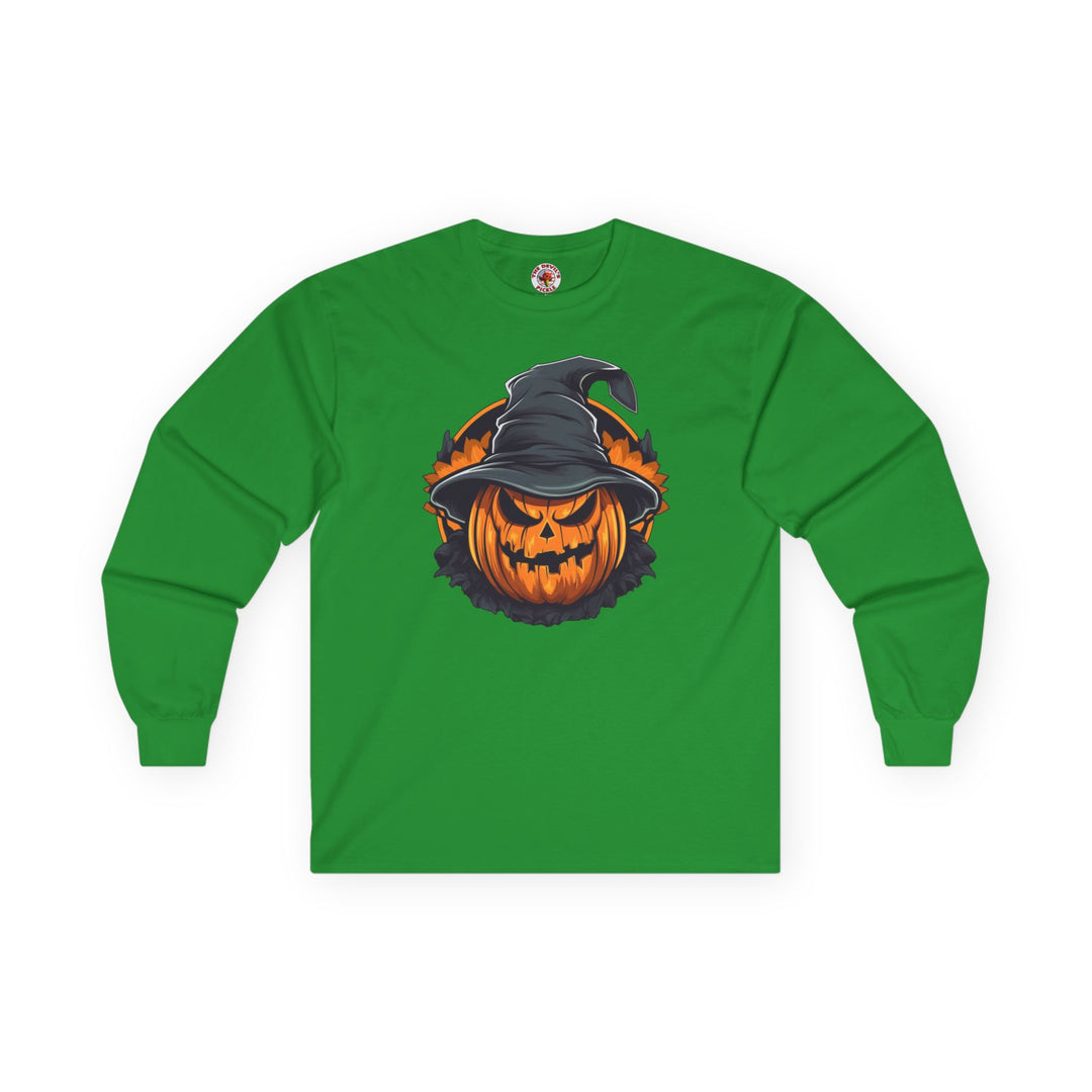 Scary Witch Pumpkin Halloween Long Sleeve Tee