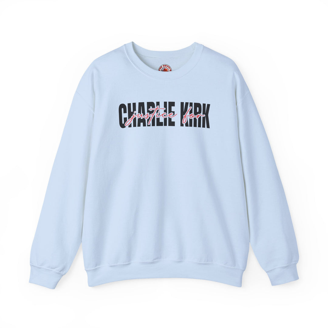 Charlie Kirk Justice Crewneck Sweatshirt