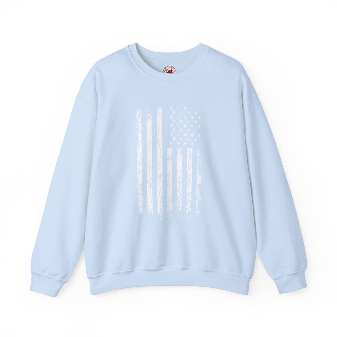 American Grunge Flag Crewneck Sweatshirt