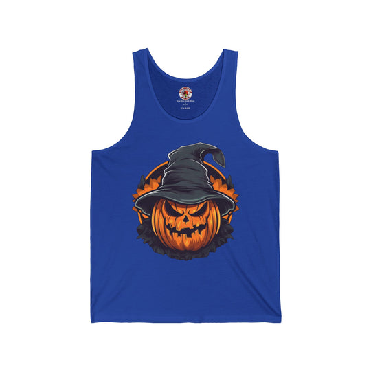 Scary Witch Pumpkin Halloween Tank Top