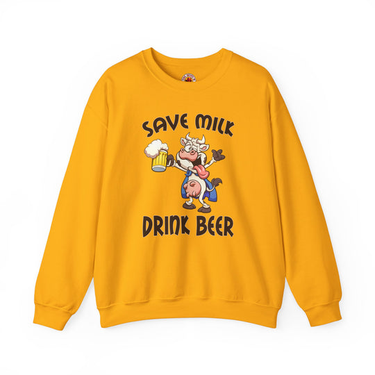 Save Milk Drink Beer Crewneck Sweatshirt