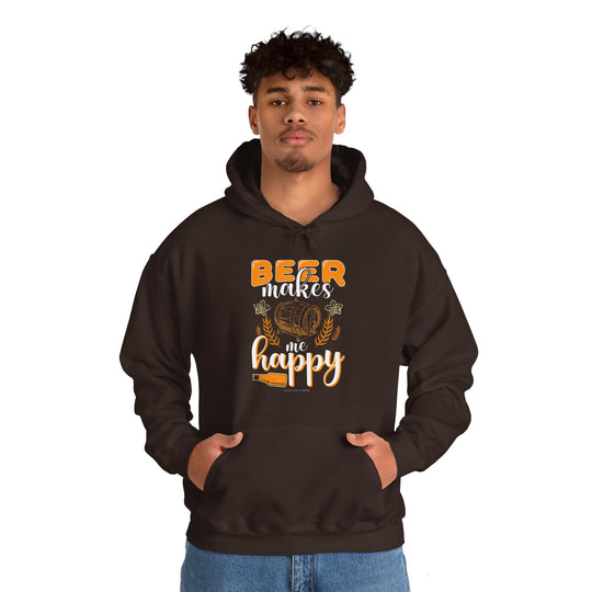 Beer Makes Me Happy Hooded Sweatshirt