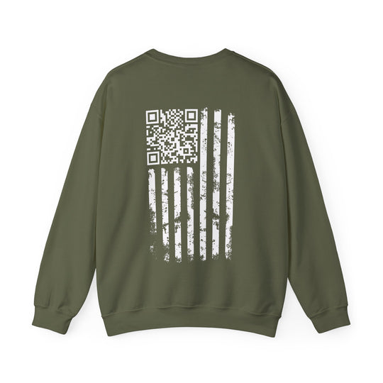 American Flag QR Code Crewneck Sweatshirt