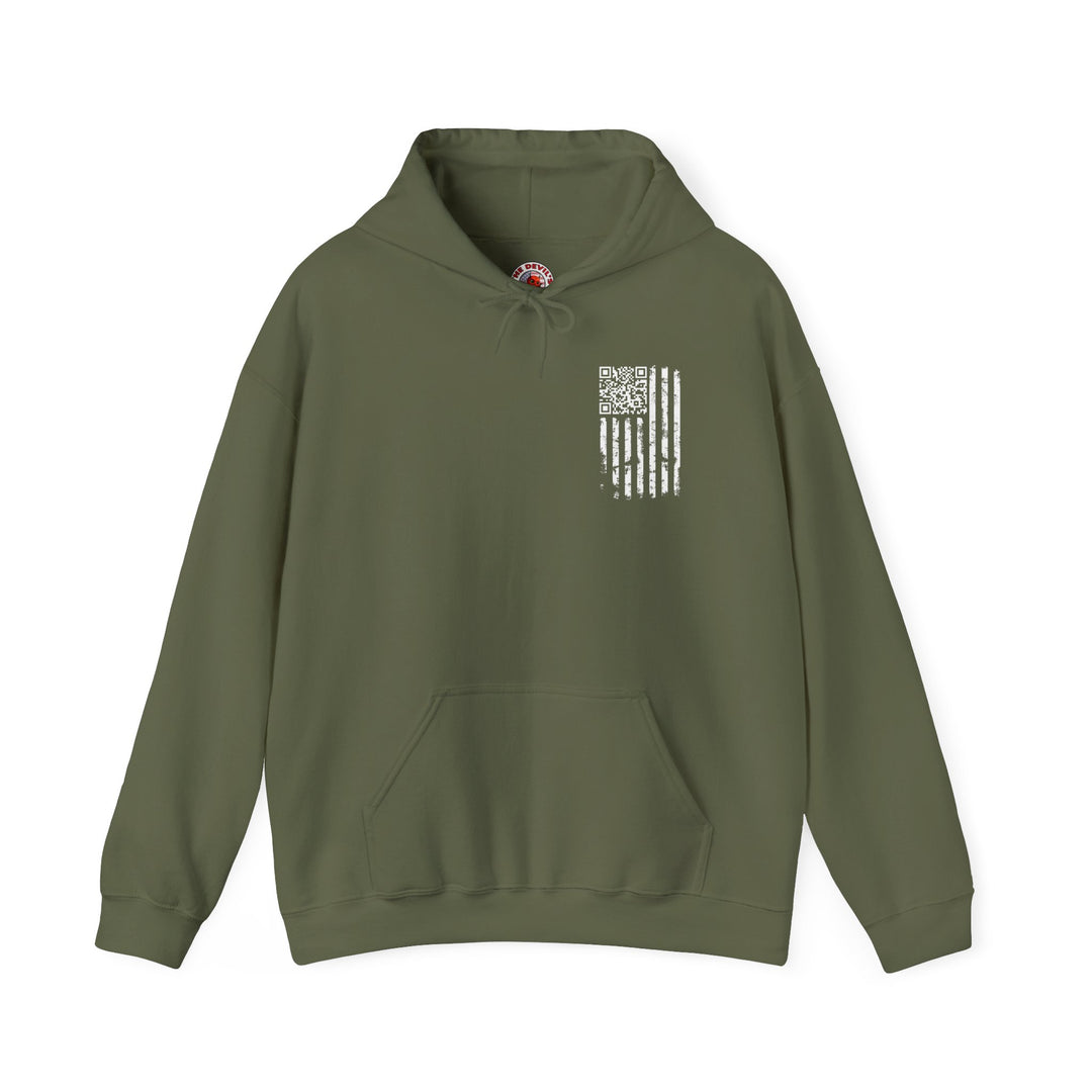 American Flag QR Code Hooded Sweatshirt
