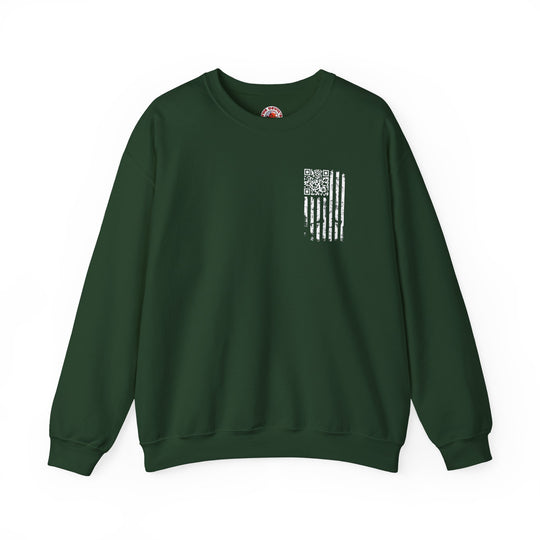 American Flag QR Code Crewneck Sweatshirt