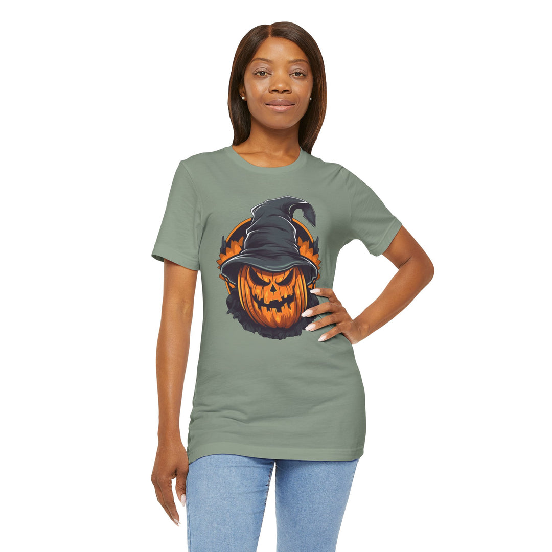 Scary Witch Pumpkin Halloween T-Shirt