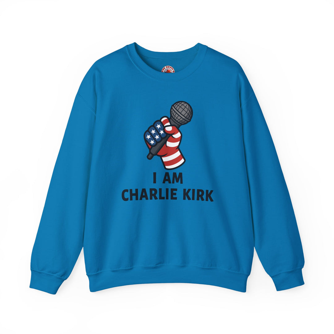 Charlie Kirk Mic Crewneck Sweatshirt