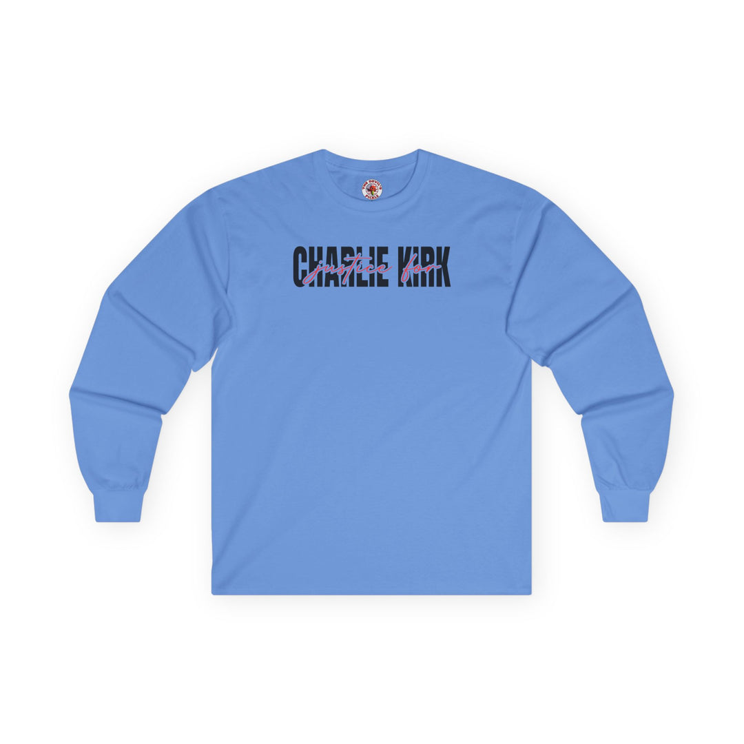 Charlie Kirk Justice Long Sleeve Tee
