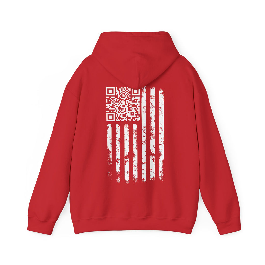 American Flag QR Code Hooded Sweatshirt