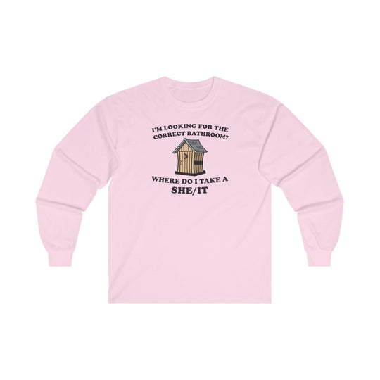 I'm Looking For The Correct Bathroom Long Sleeve Tee