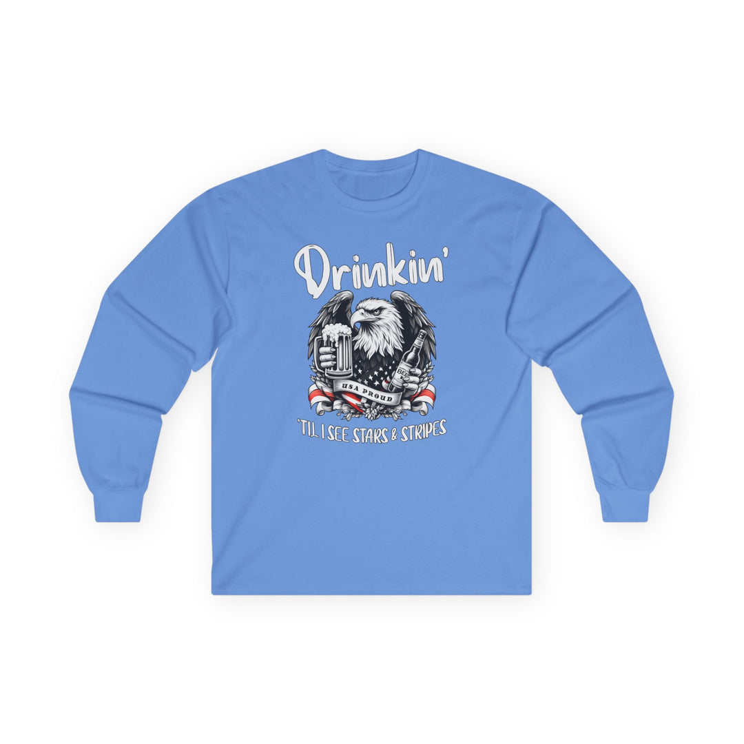 Drinkin' Til I See Stars & Stripes Long Sleeve Tee