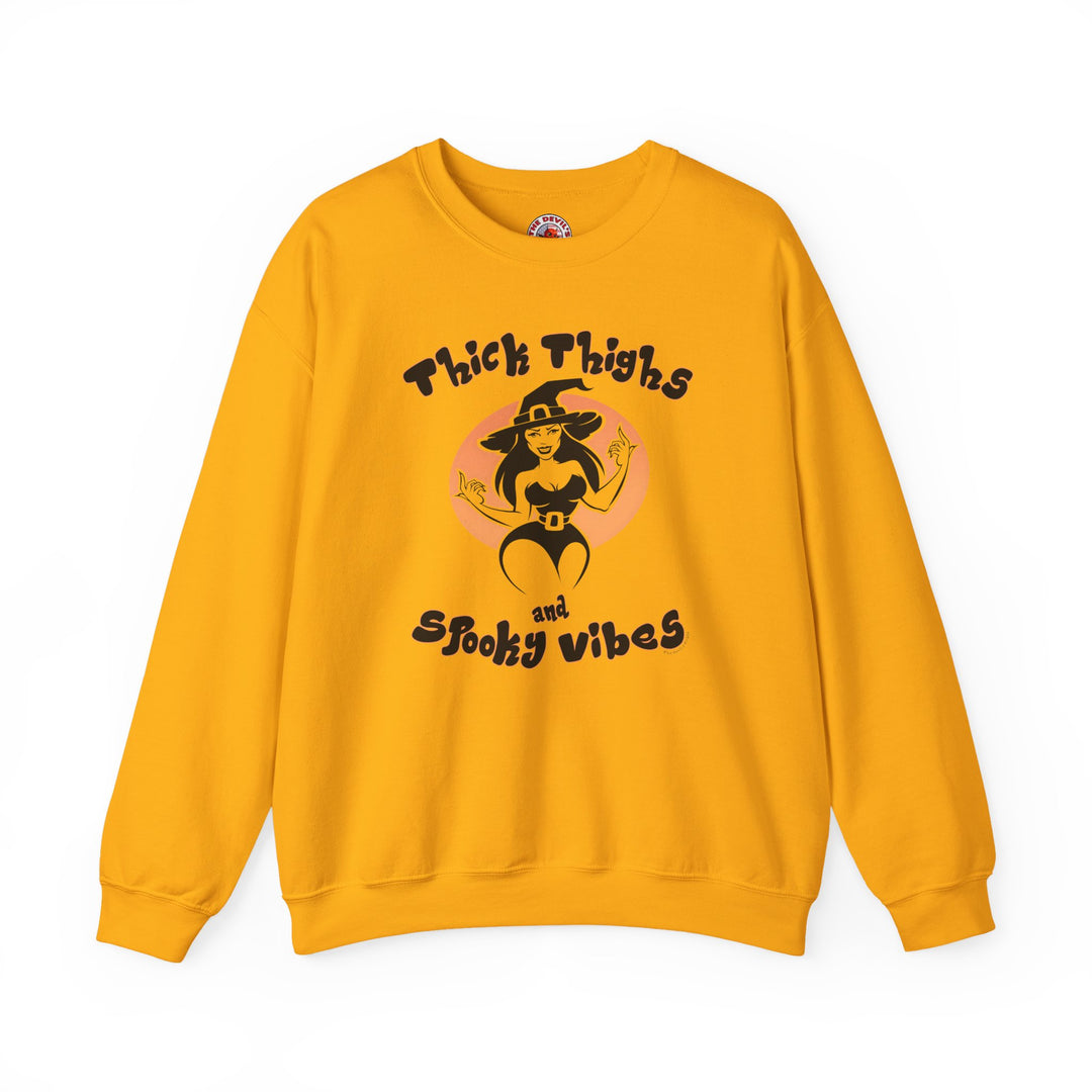 Thick Thighs and Spooky Vibes Crewneck Sweatshirt